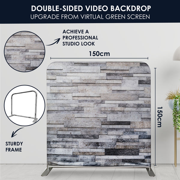 Double-sided Video Backdrop (Upgrade from your virtual green screen)